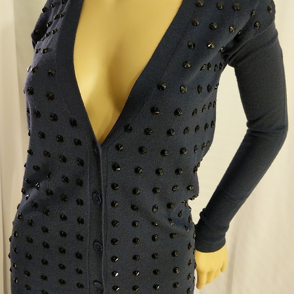 J. Crew Knit Sequin Button Up Duster Cardigan Xs - image 8